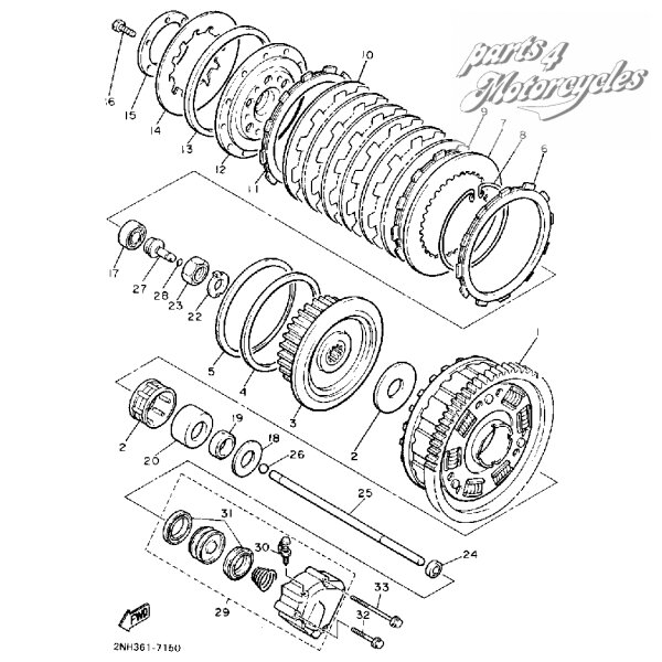 Yamaha FJ SICHERUNGSSCHEIBE Kupplung Original