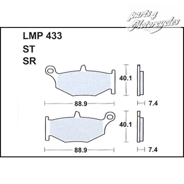 AP-Racing Bremsbeläge LMP433SR SINTER ROAD HINTEN