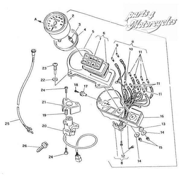 Nr 25 Ducati Monster ab 93` Tachowelle