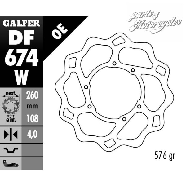 GALFER Wave Bremsscheibe DF674