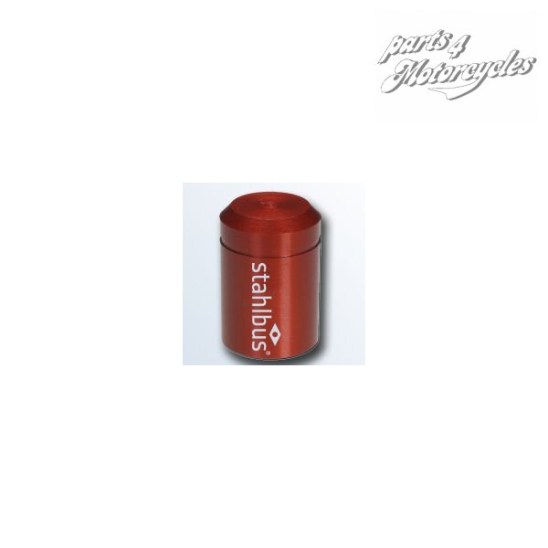 Stahlbus-Kappe - Groove - Alu rot,
