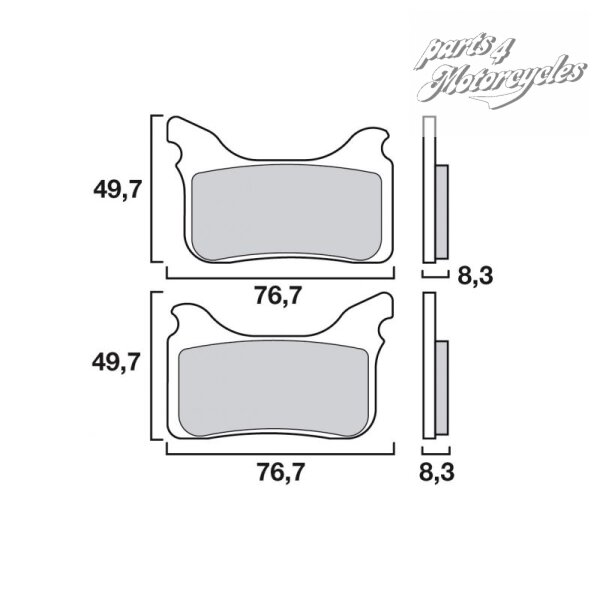 BREMBO Bremsbelag 07GR75 SX für FTE Bremssättel