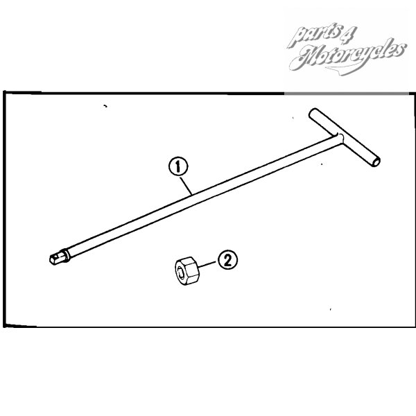 T-Handgriff mit Dämpferjustierstangenhalter