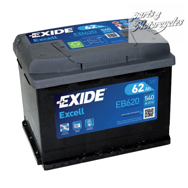 EXIDE Starterbatterie Excell EB620 62 Ah